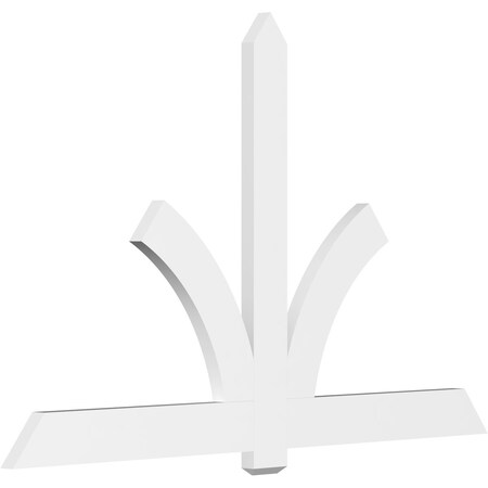 Ekena Millwork Redmond Architectural Grade PVC Gable Bracket, 84"W x 52 1/2"H x 2"D x 6"F, 15/12 Pitch GBP084X53X0206RED00